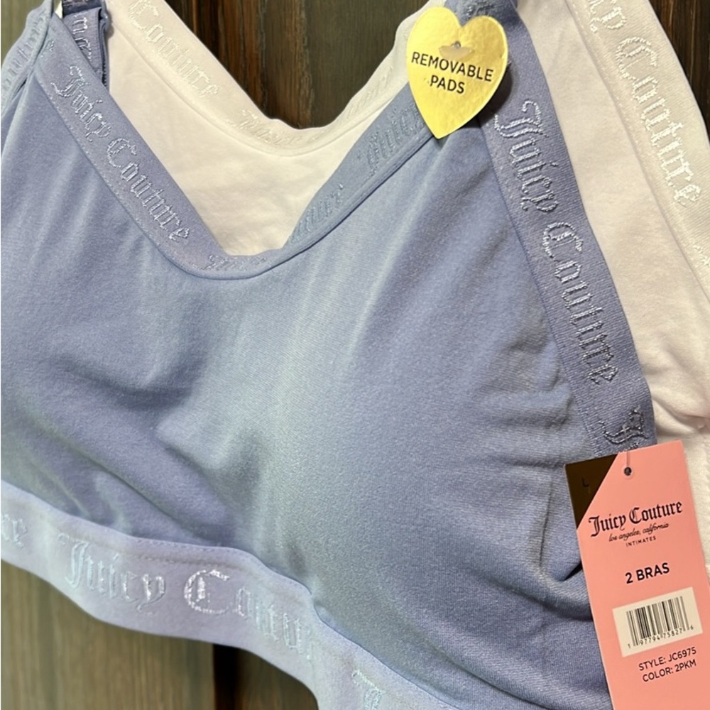 Juicy Couture Women's Bras, New with Tags, One Blue/One White, size Large